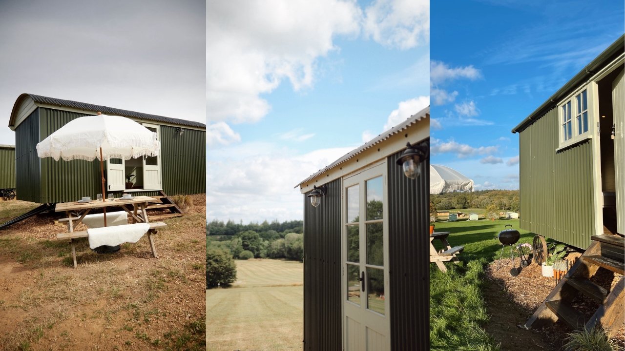 static caravan in winter