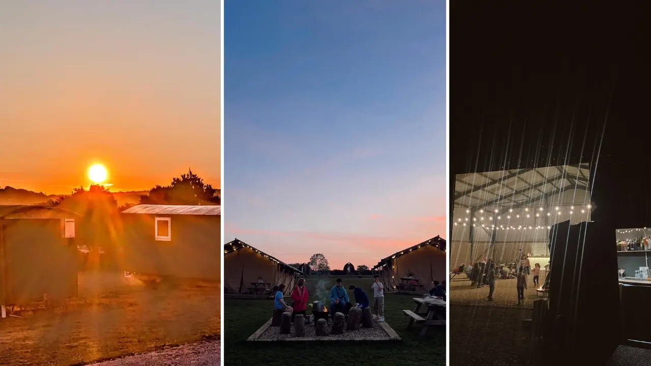glamping after sunset